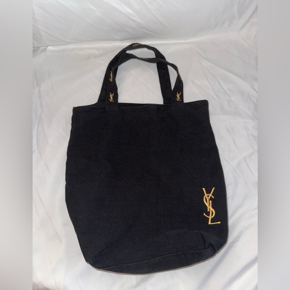 Vintage Yves Saint Laurent Black Bag with Pink Lining - Picture 1 of 6